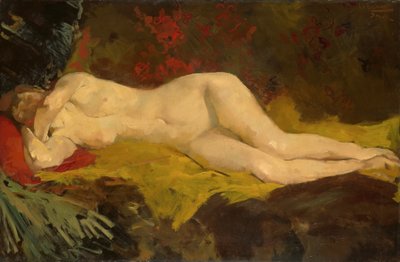 Anne, Lying Naked on a Yellow Cloth by George Hendrik Breitner